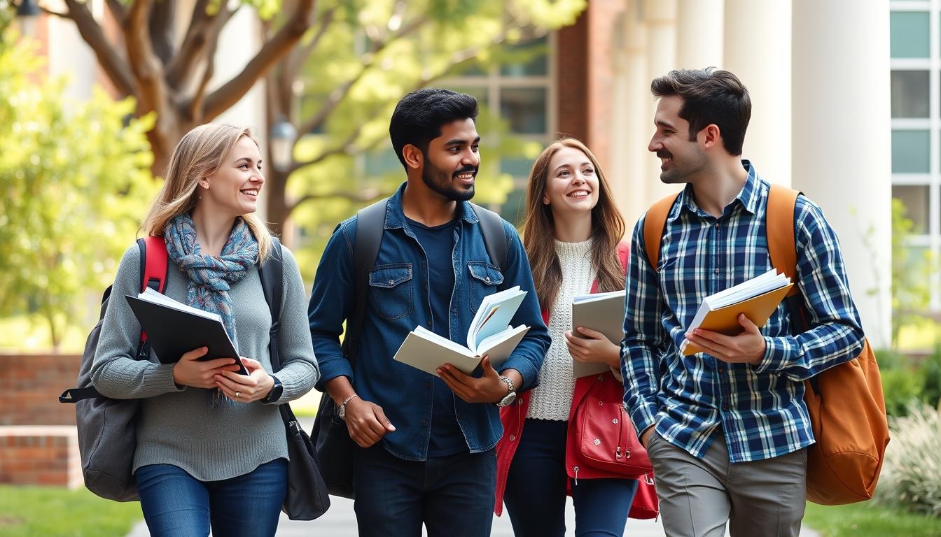 Student using learning strategies while studying